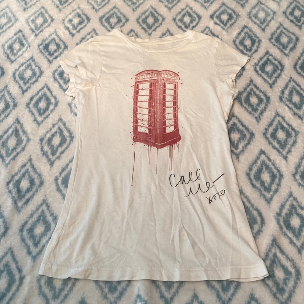 Miley Cyrus & Max Azria “Call Me” shirt